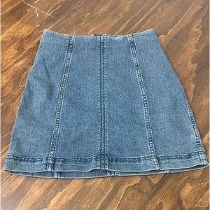 Free People Boho Modern Femme Denim Stretch Jean Mini Skirt Womens 2